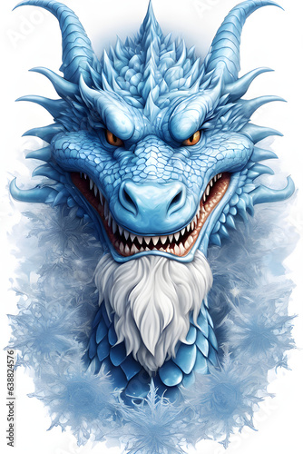 New year blue dragon photo