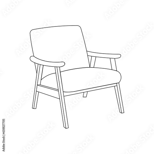 illustration set of different chairs for home and office.