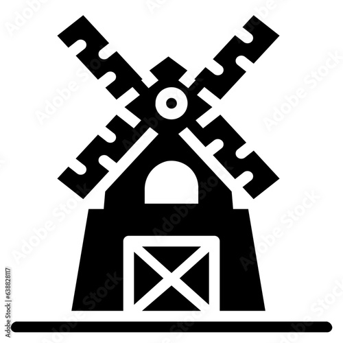  Agriculture, Energy, Farm, Farming, Flour, Mill, Windmill Glyph Icon