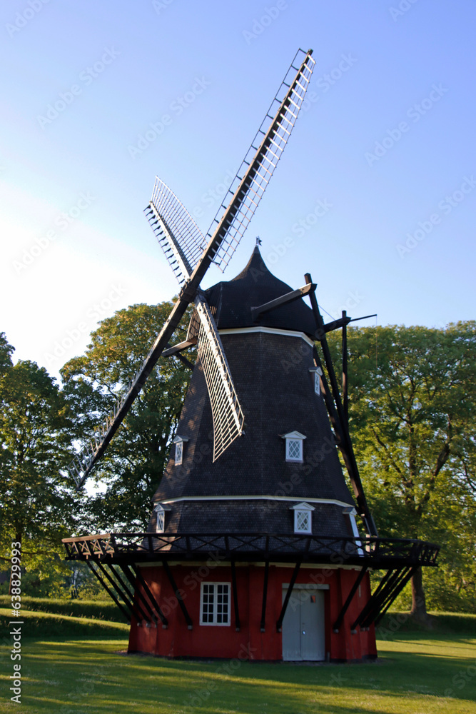 Windmill in a park of Copenhagen, Denmark