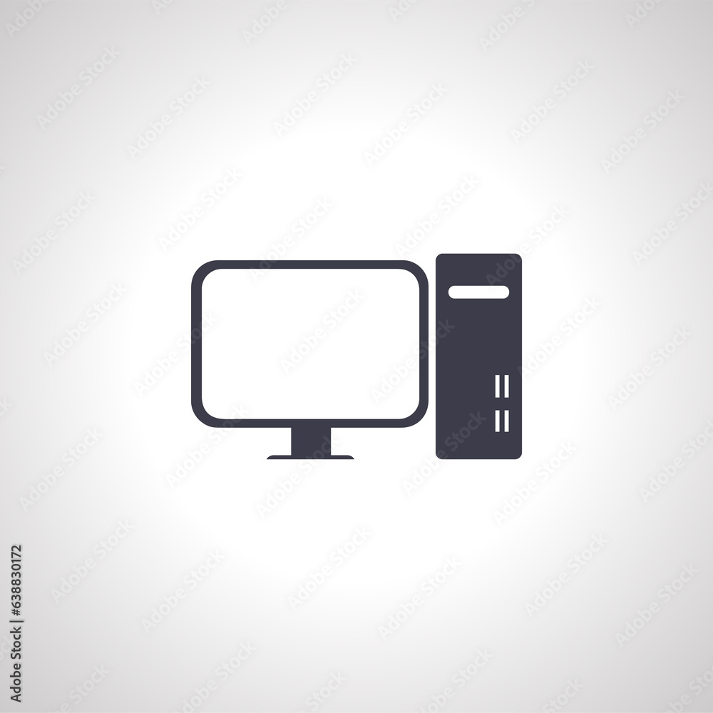 computer icon. PC isolated icon computer icon. PC isolated icon