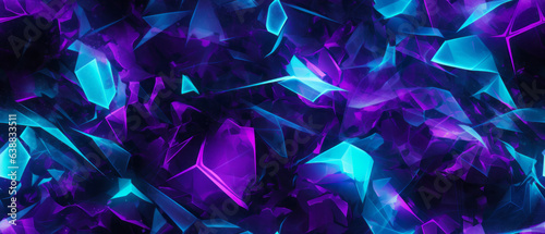 Blue purple crystal abstract background texture.