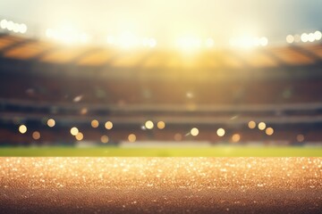 Defocused stadium day background. Generate Ai