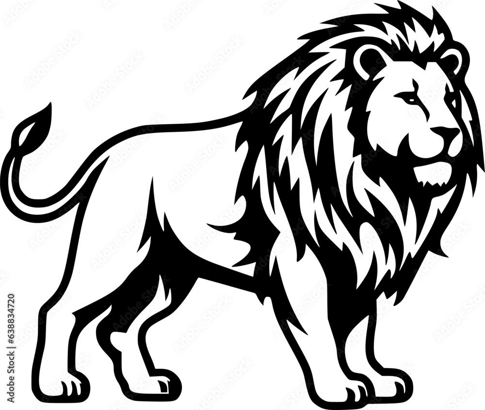 Fototapeta premium Lion - Minimalist and Flat Logo - Vector illustration