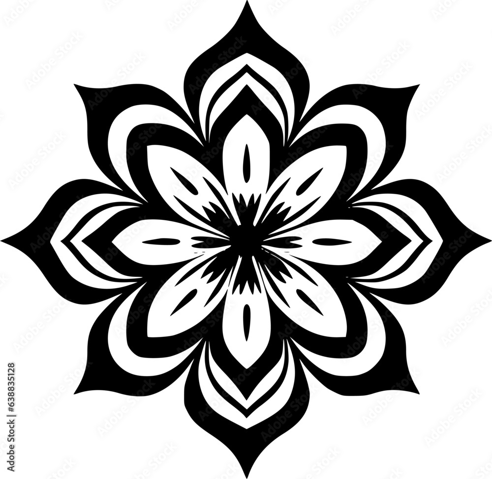 Obraz premium Mandala - Minimalist and Flat Logo - Vector illustration