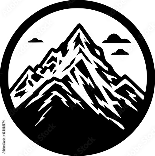 Mountain - Minimalist and Flat Logo - Vector illustration