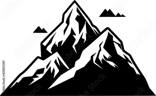 Mountain Range | Black and White Vector illustration