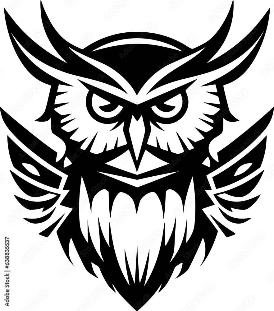 Owl - Minimalist and Flat Logo - Vector illustration Owl - Minimalist and Flat Logo - Vector illustration