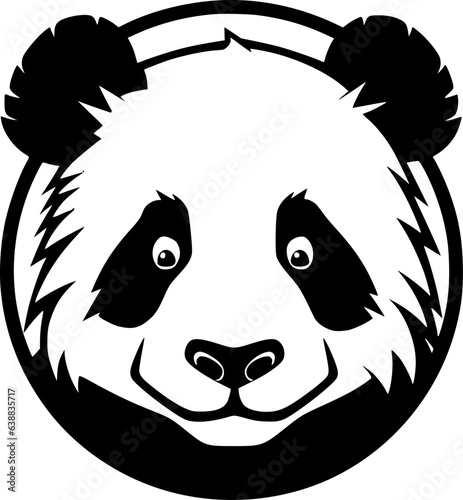 Panda | Minimalist and Simple Silhouette - Vector illustration