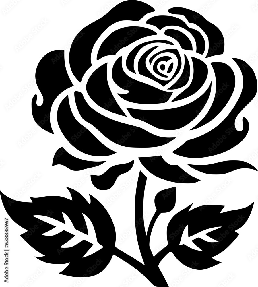 Rose - High Quality Vector Logo - Vector illustration ideal for T-shirt graphic Rose - High Quality Vector Logo - Vector illustration ideal for T-shirt graphic