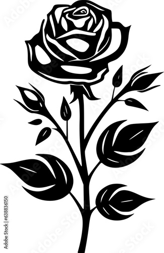 Roses - Minimalist and Flat Logo - Vector illustration