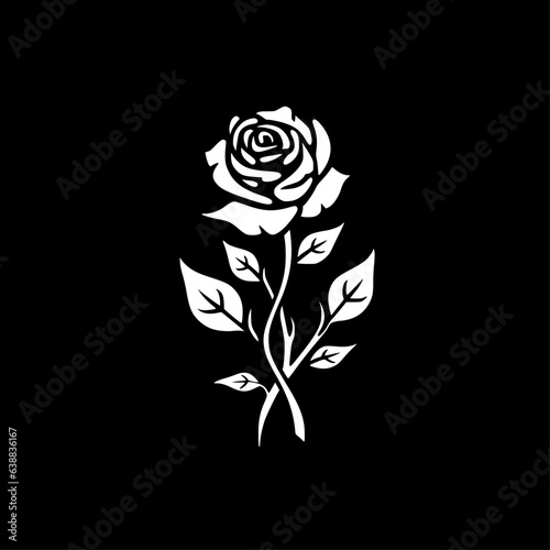 Roses | Minimalist and Simple Silhouette - Vector illustration