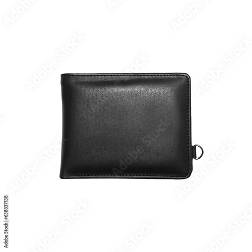 black leather wallet mock up, money storage
