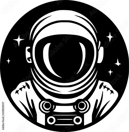 Astronaut | Black and White Vector illustration
