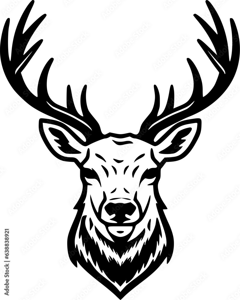 Fototapeta premium Dear | Black and White Vector illustration