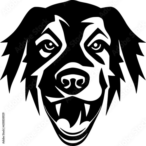 Dog - Black and White Isolated Icon - Vector illustration