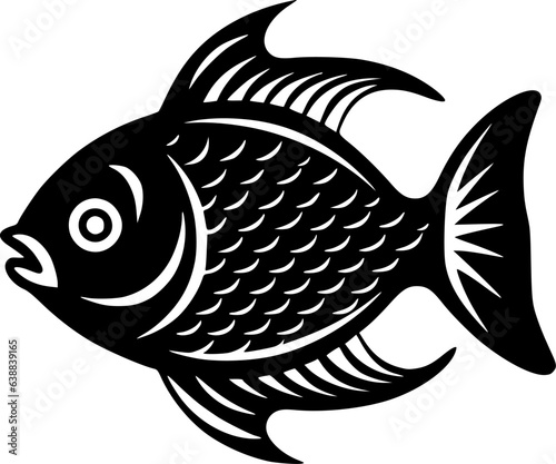 Fish - Minimalist and Flat Logo - Vector illustration