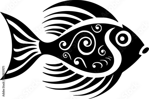 Fish - Minimalist and Flat Logo - Vector illustration