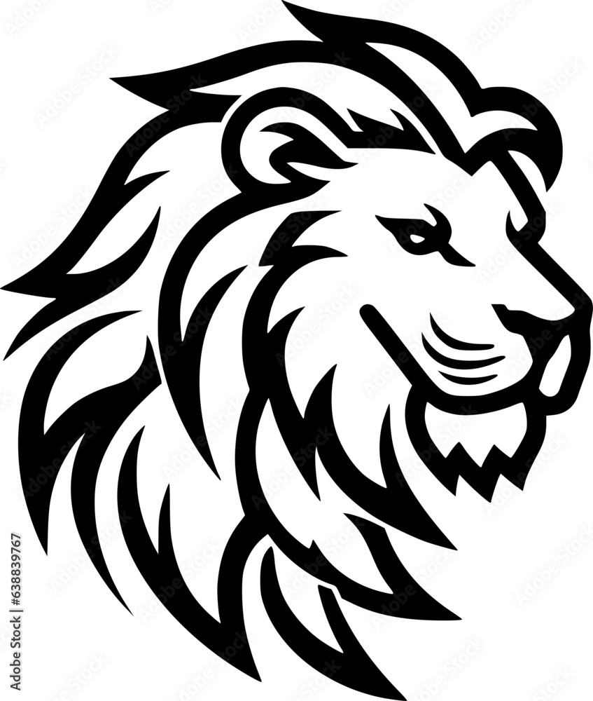 Lion | Black and White Vector illustration Lion | Black and White Vector illustration