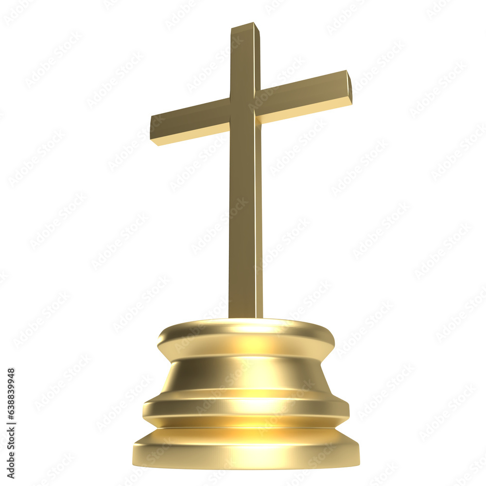 The cross  for religion concept 3d rendering