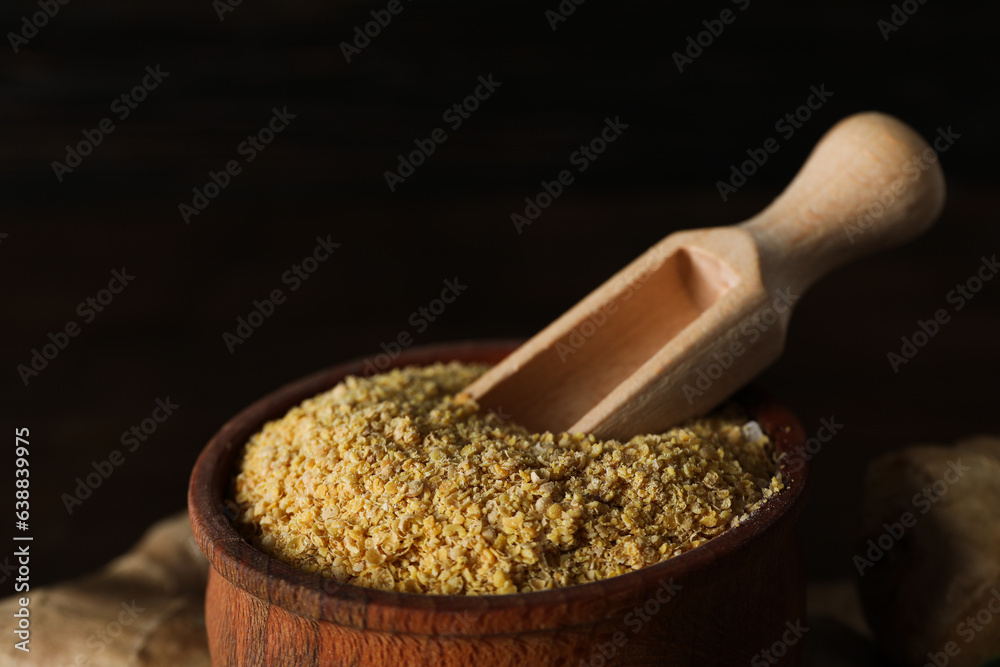 Seasoning and spices concept - ginger, homemade seasoning Seasoning and spices concept - ginger, homemade seasoning