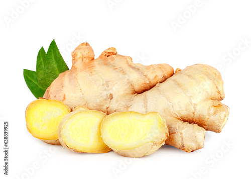 Ginger root isolated on a white background