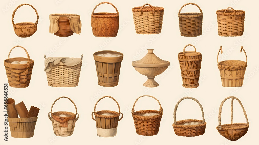 Wicker baskets, grocery wood Picnic baskets for lunch or dinner.Character Design Concept Art Book Illustration Video Game Digital Painting. CG Artwork Background. Generative AI.
Wicker baskets, grocery wood Picnic baskets for lunch or dinner.Character Design Concept Art Book Illustration Video Game Digital Painting. CG Artwork Background. Generative AI.