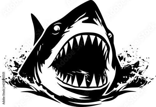 Shark | Minimalist and Simple Silhouette - Vector illustration