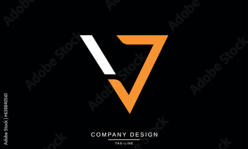 VJ, JV, Abstract Letters Logo Monogram