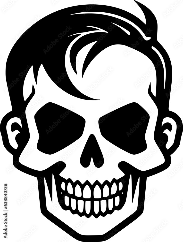 Skull | Black and White Vector illustration Skull | Black and White Vector illustration