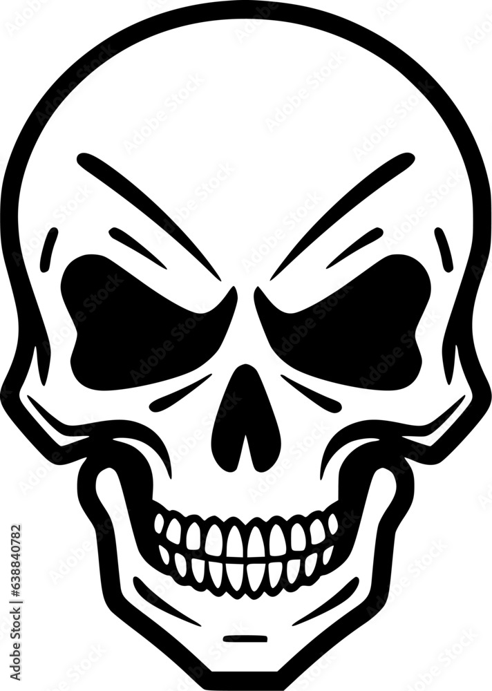 Fototapeta premium Skull | Minimalist and Simple Silhouette - Vector illustration
