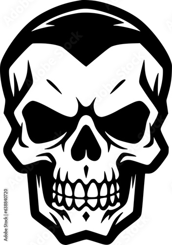 Skull | Black and White Vector illustration