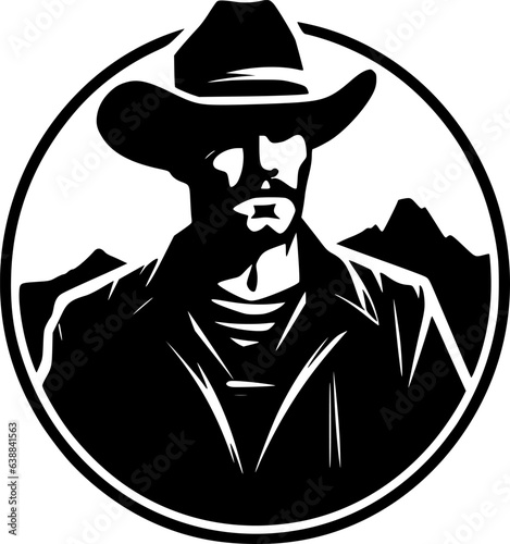 Western | Black and White Vector illustration