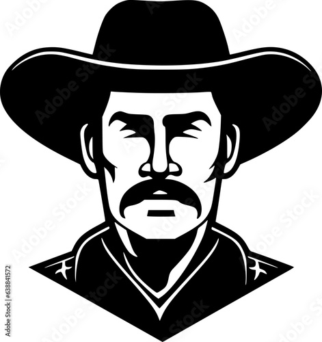 Western | Black and White Vector illustration