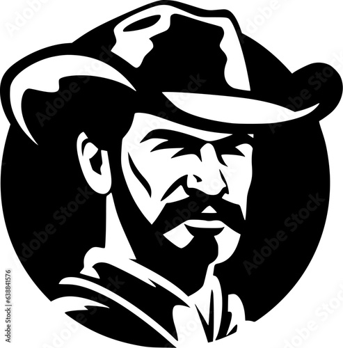 Western - Minimalist and Flat Logo - Vector illustration
