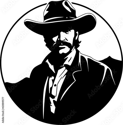 Western | Minimalist and Simple Silhouette - Vector illustration