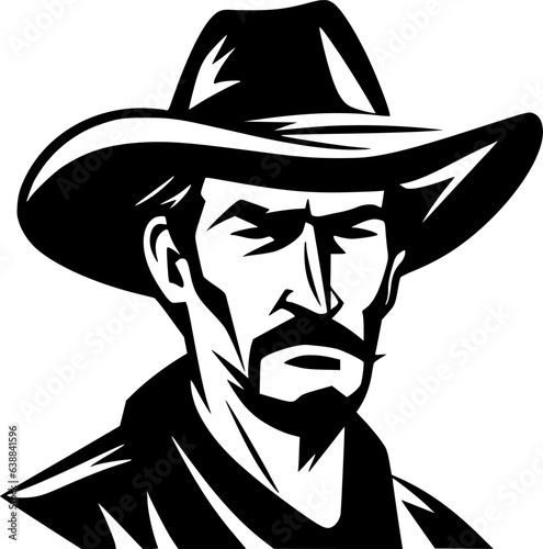 Western | Black and White Vector illustration