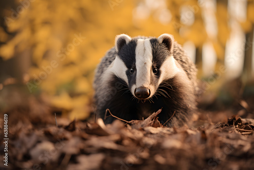 A Badger portrait, wildlife photography photo