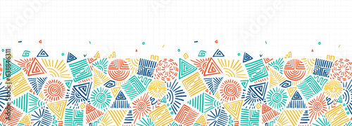Hand drawn abstract seamless pattern, ethnic background, simple style - great for textiles, banners, wallpapers, wrapping - vector design