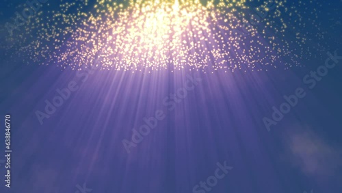 Worship Theme Heavenly Rays Background Animation with Seamless Loop

