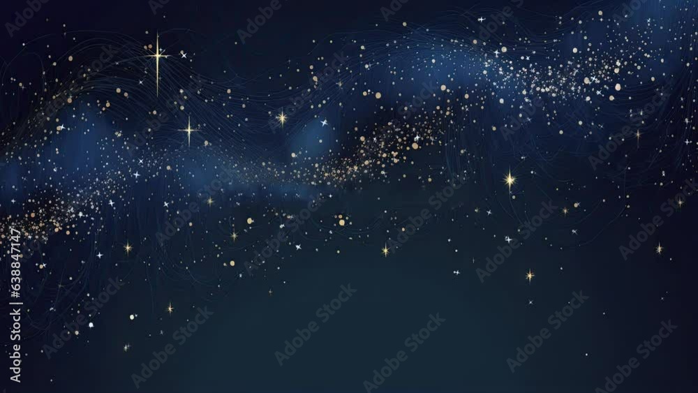 Sparkling abstract dark blue Christmas festive background