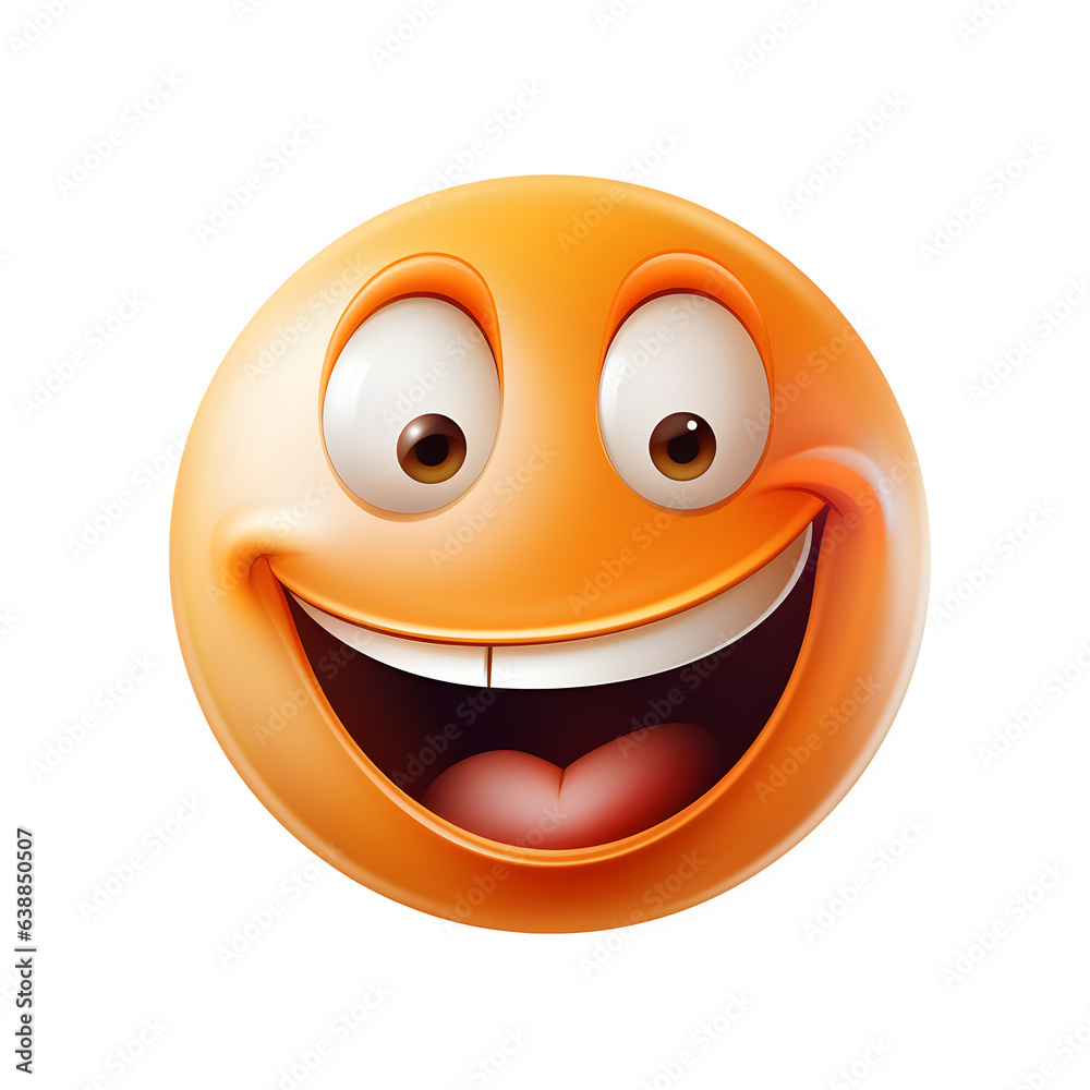 Fototapeta premium Smile Emoticon 3D Illustration