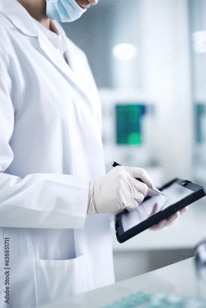 cropped shot of a scientist using a digital tablet in the lab cropped shot of a scientist using a digital tablet in the lab
