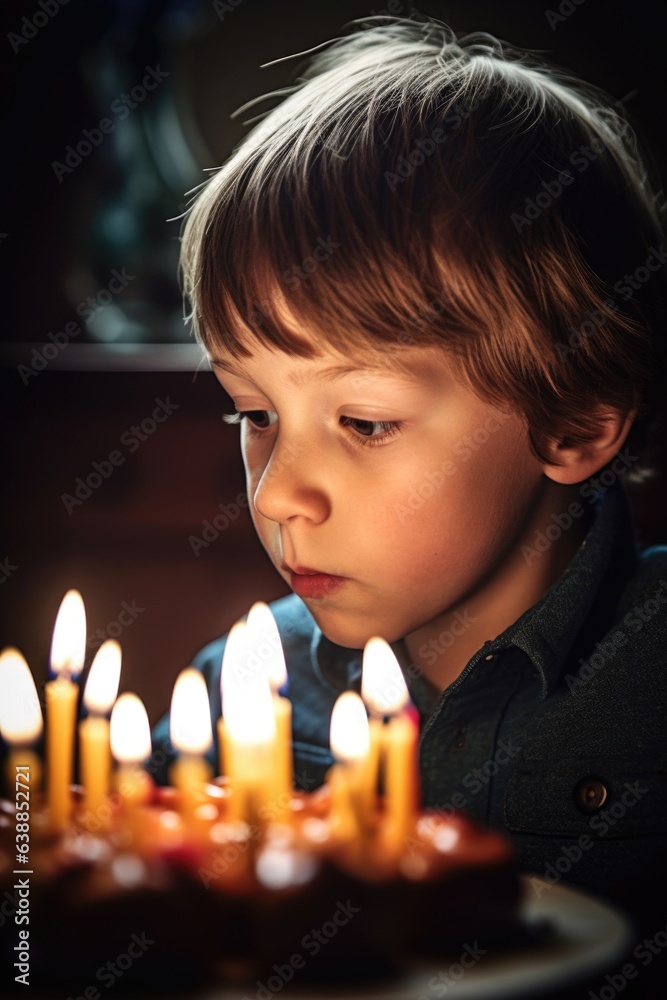 shot of a little boy blowing out candles on his birthday cake shot of a little boy blowing out candles on his birthday cake