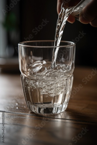 closeup of a cup being filled with water