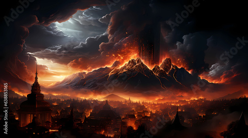 the fiery eruption
