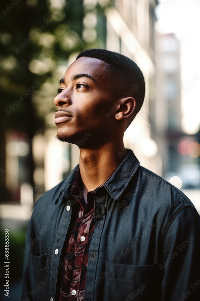 shot of a young man standing outside shot of a young man standing outside