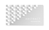 Abstract vector background with geometric square shapes that create a sense of depth and movement. Bright gray and modern design.