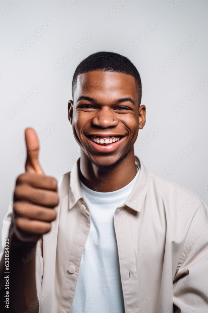 cropped shot of a handsome young man gesturing the victory sign cropped shot of a handsome young man gesturing the victory sign