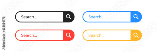 Internet right search icon: vector depiction of magnifier and search bar. Online navigation via browser, user-friendly interface for searching and accessing websites. EPS 10.